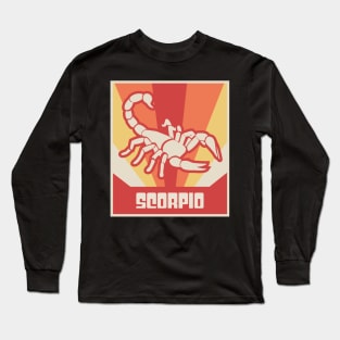 Scorpio – Vintage Astrology Zodiac Sign Long Sleeve T-Shirt